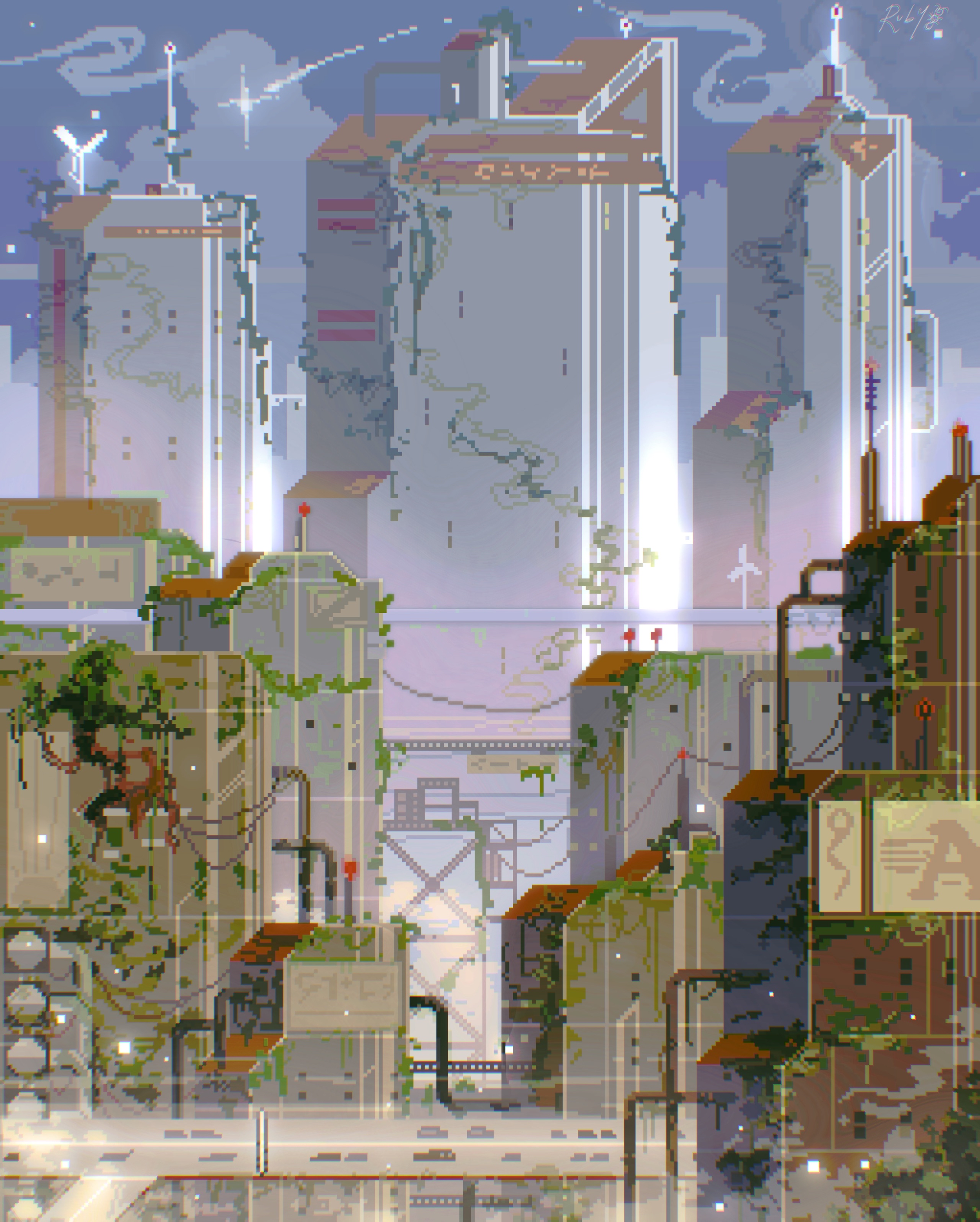 Cyberia - day
(digital pixel art)