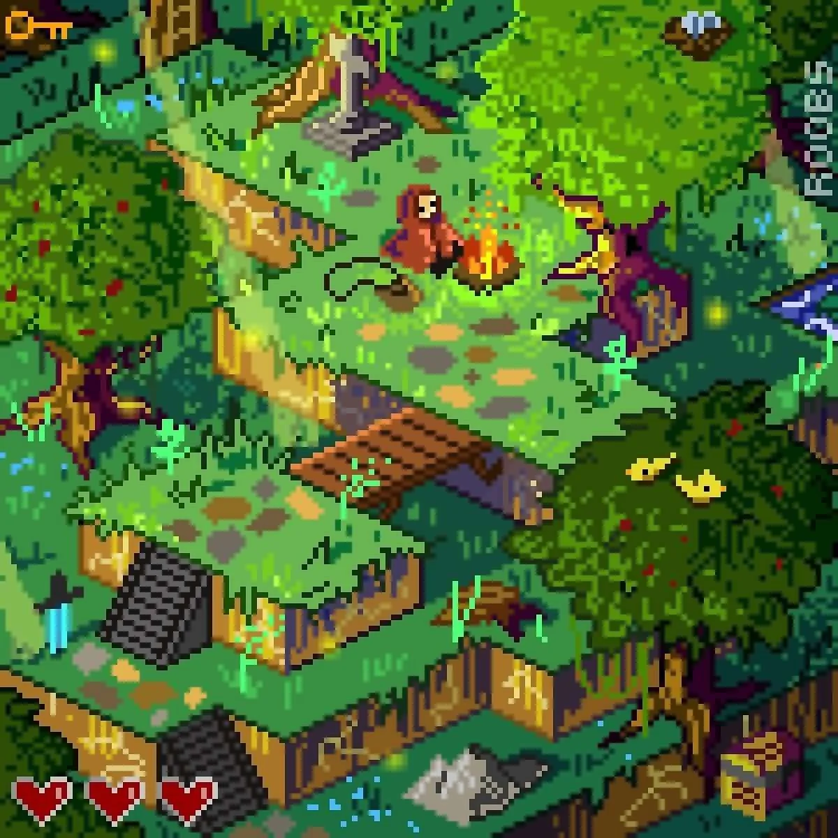 Isometric Forest
(digital pixel art)