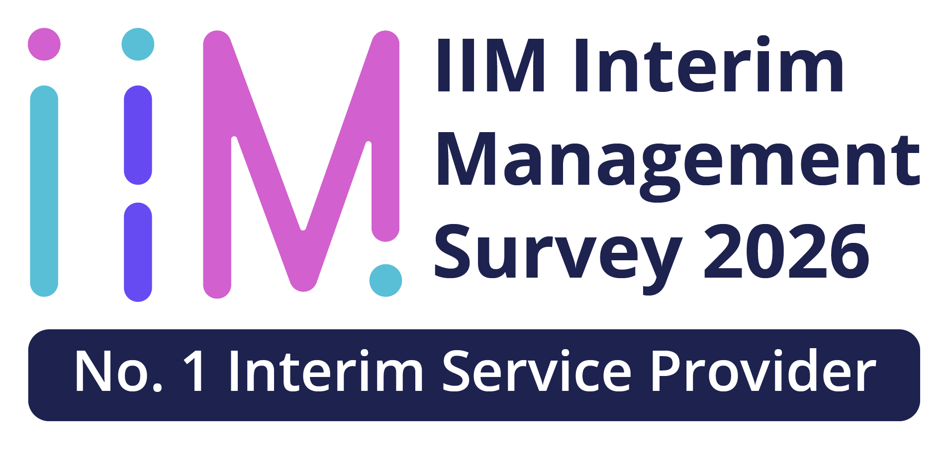 Logo for IIM Interim Management Survey 2026 with the tagline No. 1 Interim Service Provider