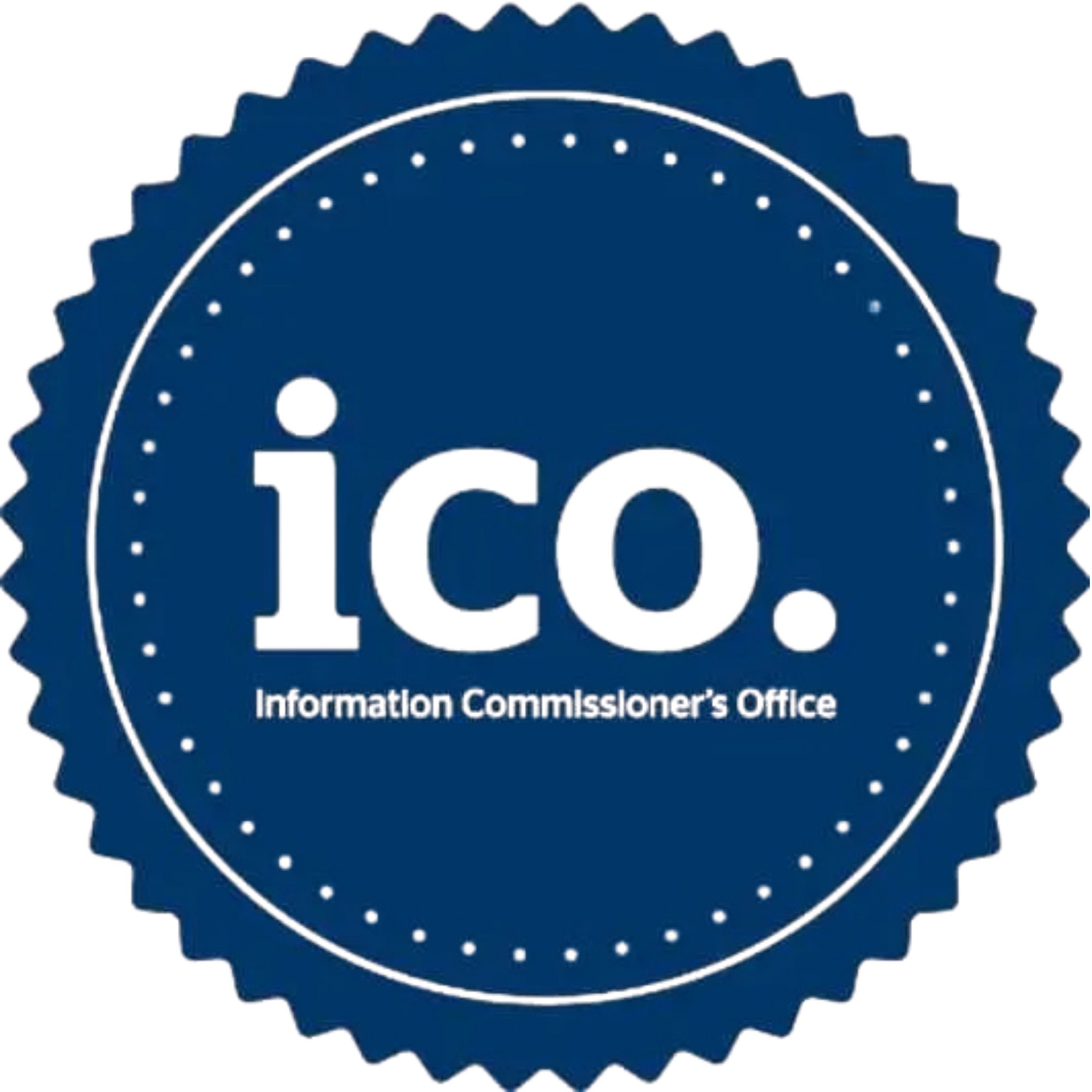 Official seal of the Information Commissioner's Office, blue color with a gear-like shape, containing text that reads 'Information Commissioner's Office'.