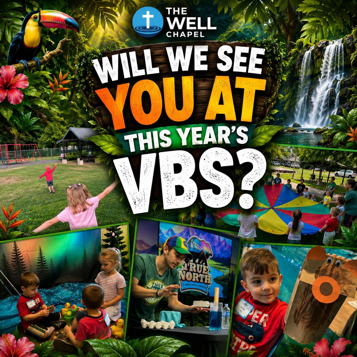 🫟 VBS IS ALMOST HERE! 🫟

Get ready for a week of rainforest fun, games, music, Bible stories and God&rsquo;s love! 💛

We&rsquo;d love for your kids to join us! Bring a friend and come be a part of the fun! 🌟

📍 Location: 126 Sharp Hill Rd, Uncas