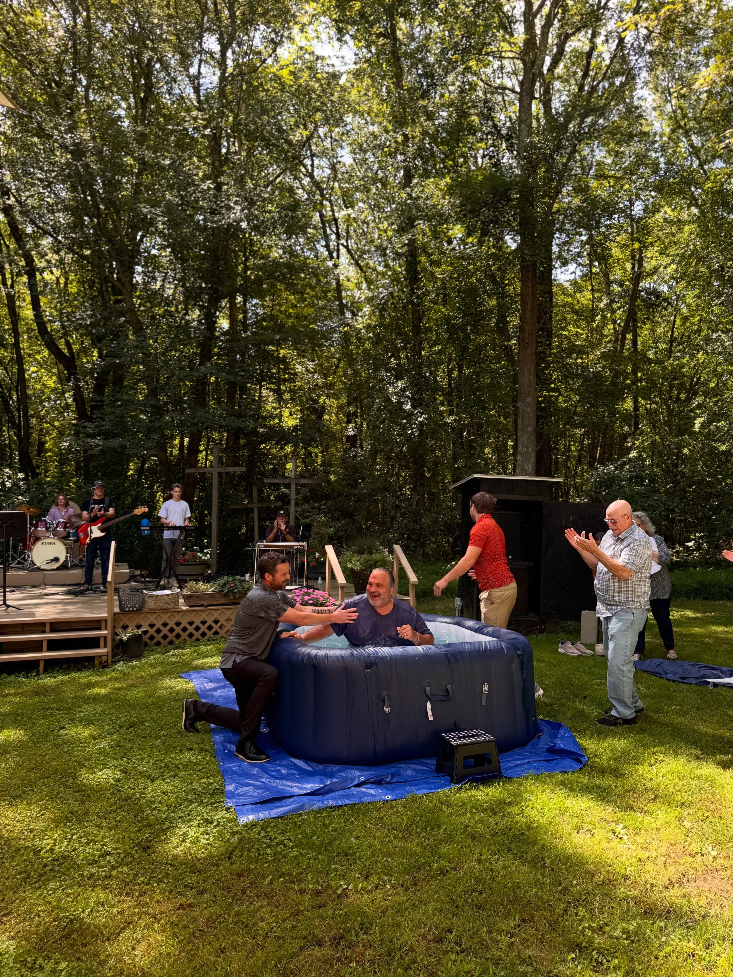 Some highlights from yesterday&rsquo;s picnic. 
Three people were baptized, Bryan Collins was ordained as Youth Pastor, and we enjoyed food and fellowship following the service. Such a beautiful time!