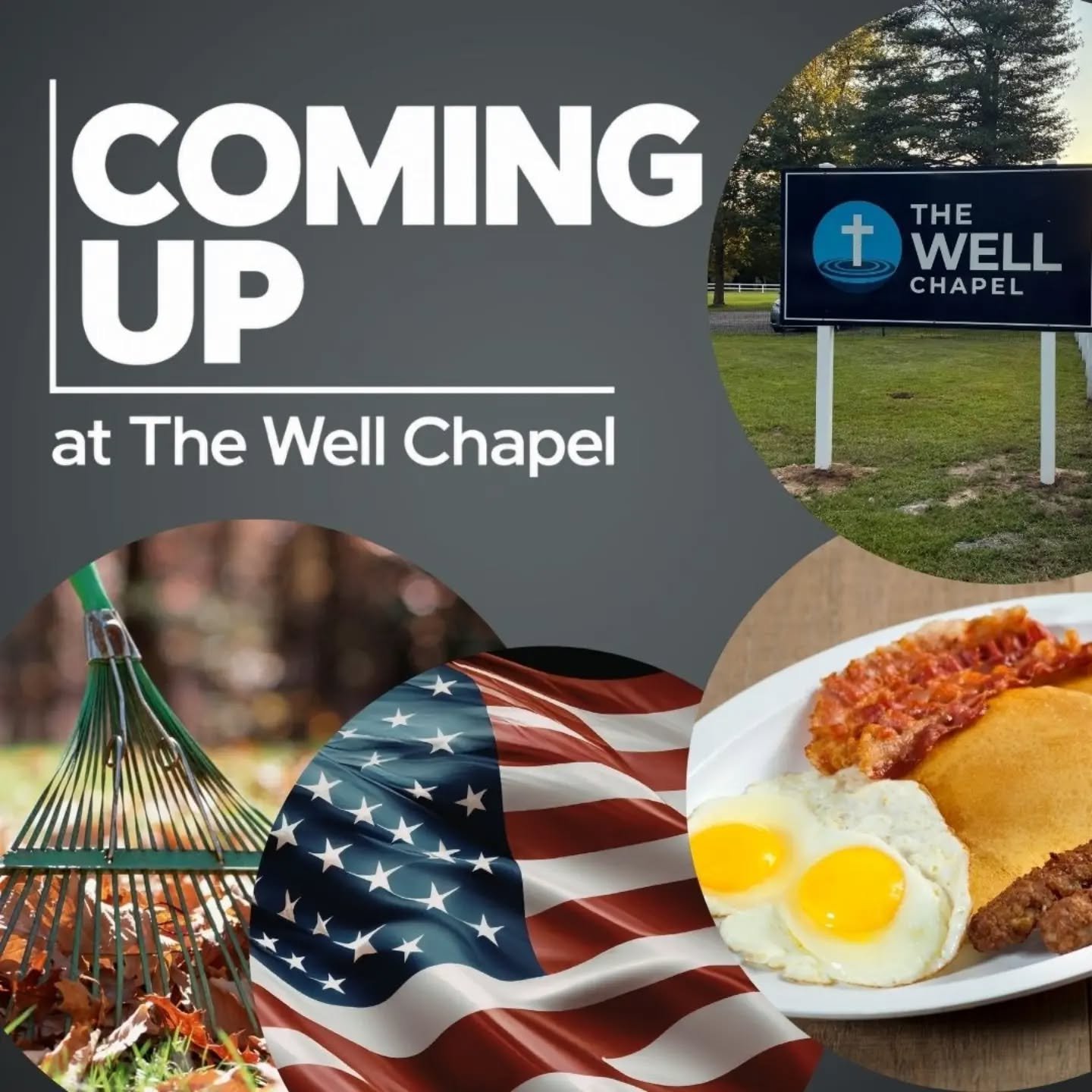 We have a lot coming up at the Well Chapel! Join us for our Wednesday night Genesis study, community groups, or men's breakfast this weekend! 
We can't wait to see you. Come as you are!