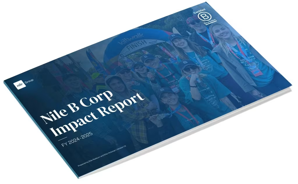 Cover of Nile's B Corp Impact Report 2024–25