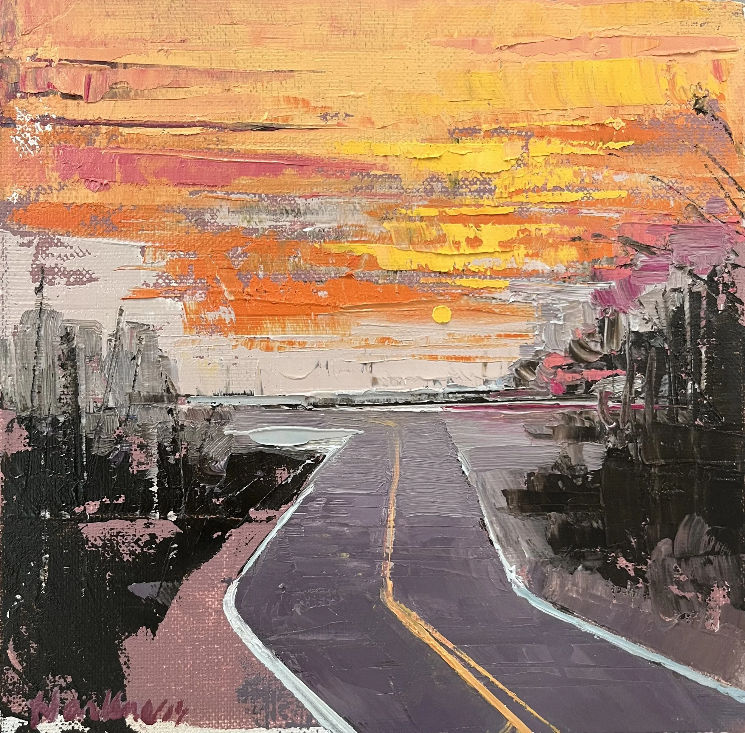 Anne Harkness Driving into A Painted Sky.jpg