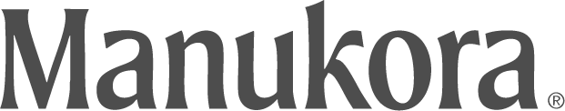 The word 'Manukora' in large black font on a white background.
