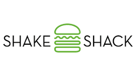 Shake Shack logo with the words 'SHAKE' and 'SHACK' separated by a green burger icon.