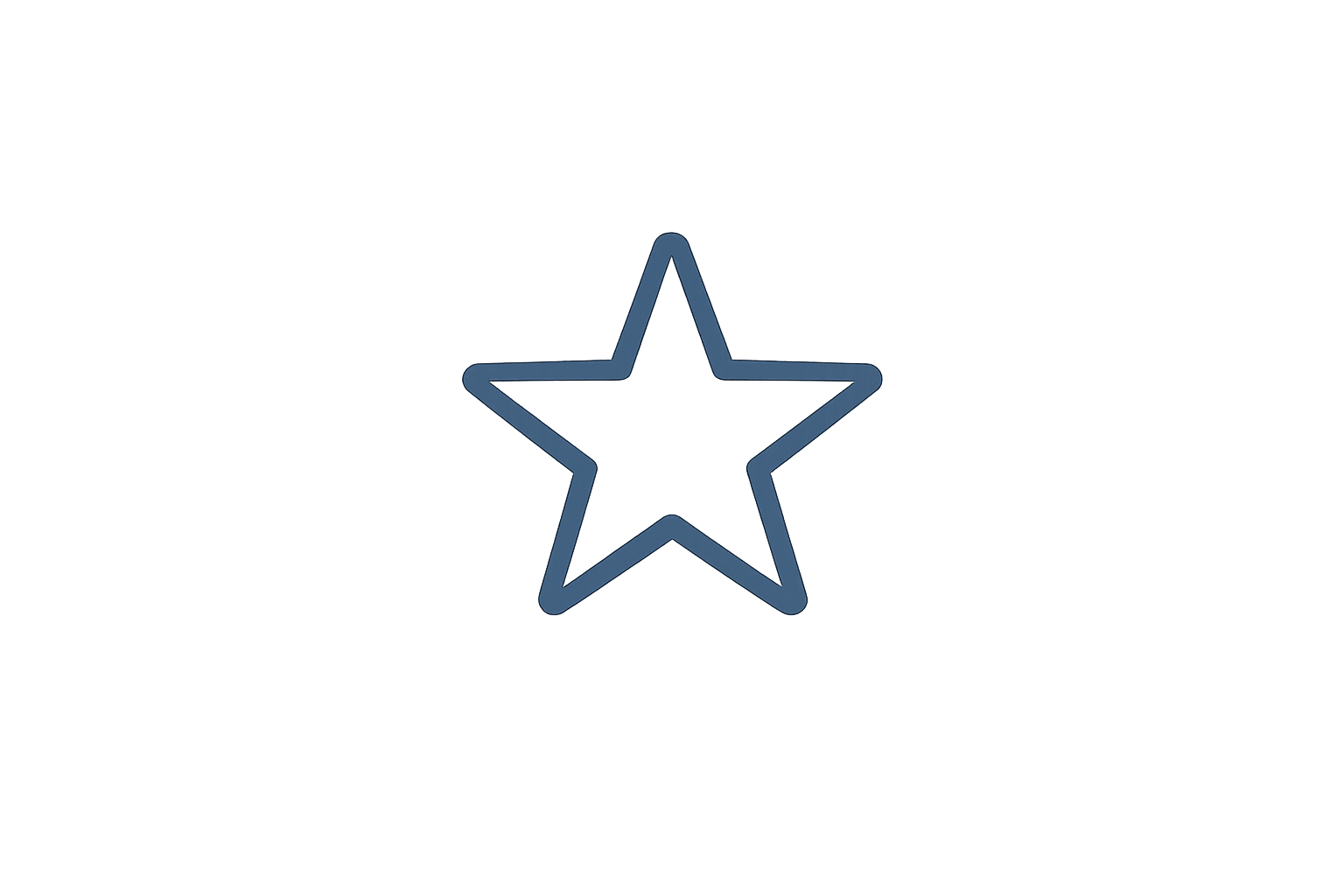 Visit Wild Wales with Emily Coates. Outline of a five-pointed star with a blue neon glow, centered on a black background.