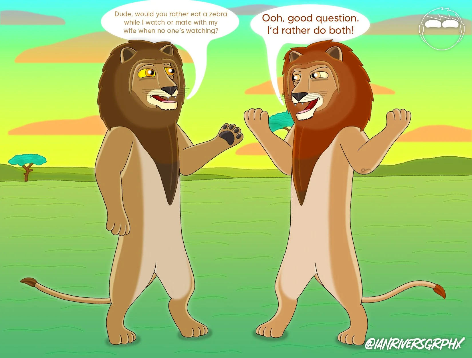 Lions playing "Would You Rather"