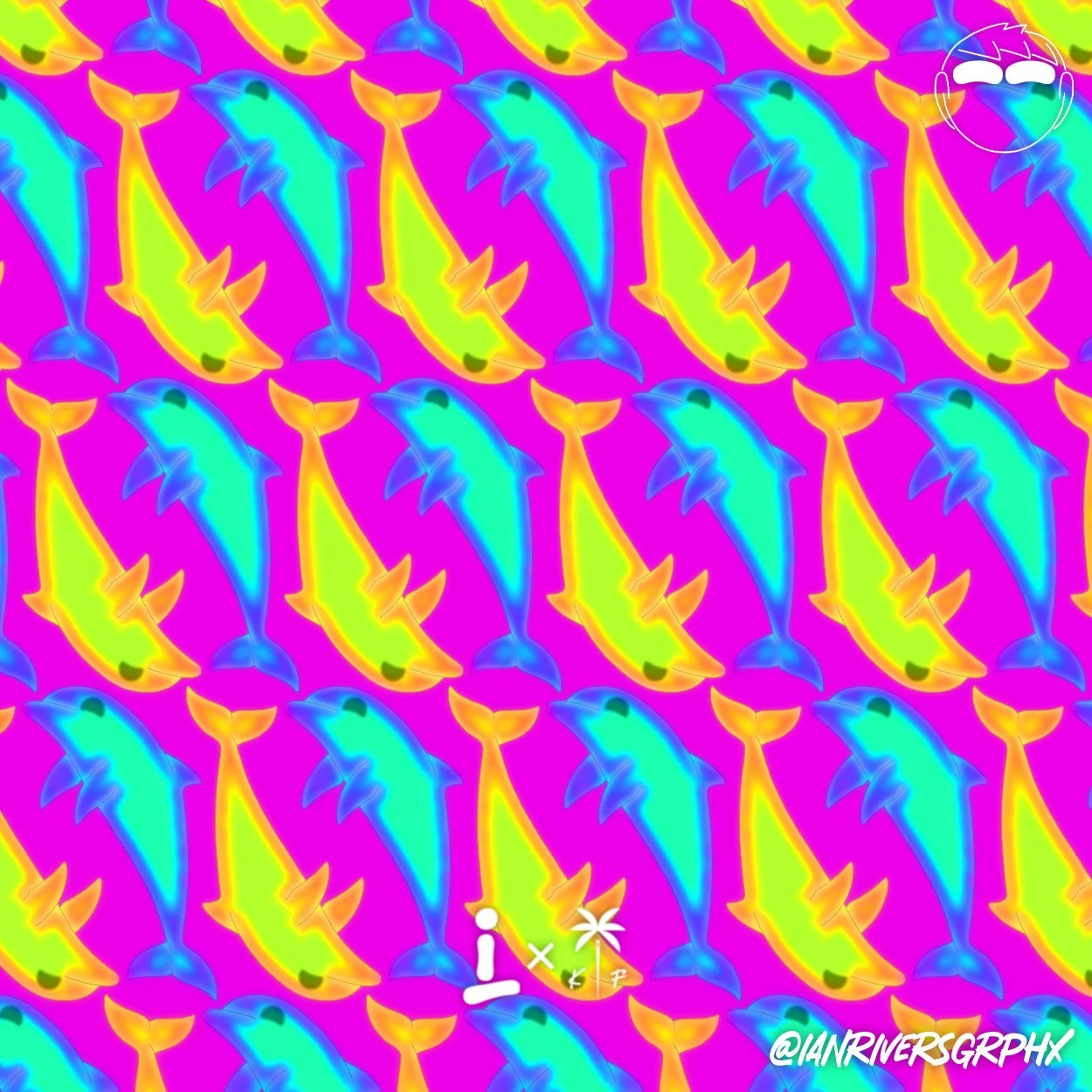 Dolphin Pattern inspired by Kenny Flowers