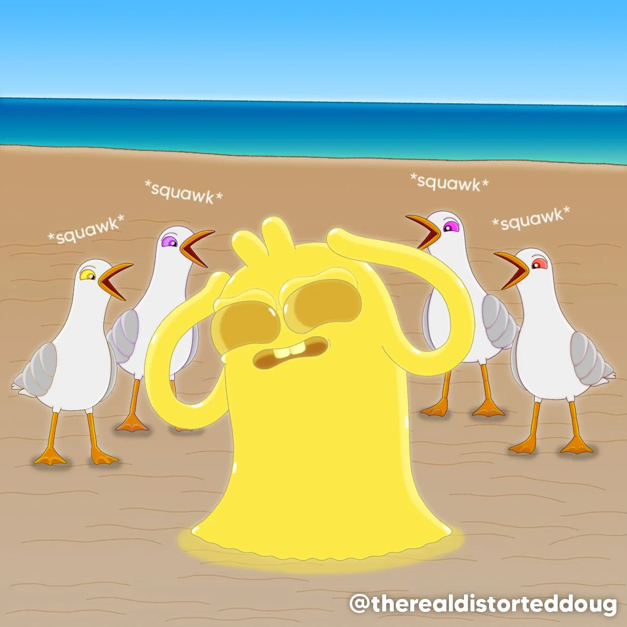 Christmas Day 4 (Four squawking seagulls).jpg