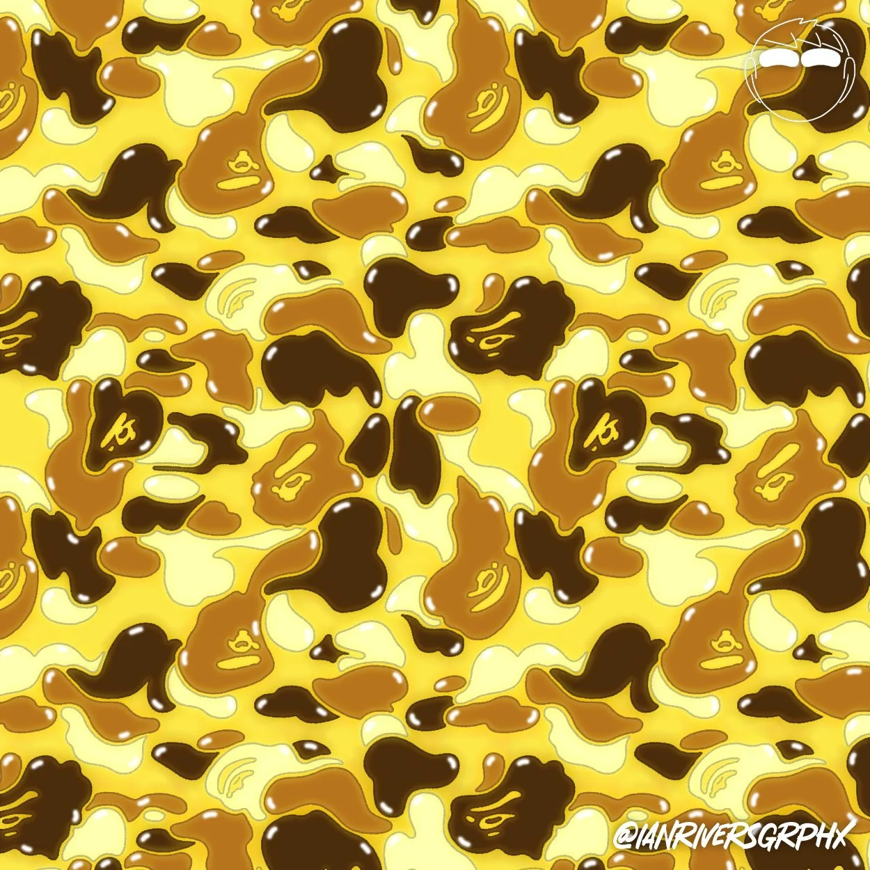 Distorted Yellow Bape Camo