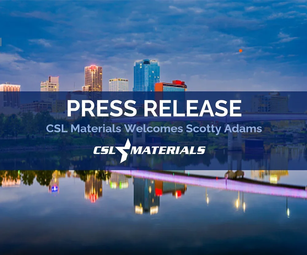 CSL Materials Welcomes Scotty Adams, Territory Sales Representative in Arkansas