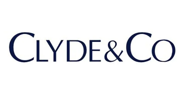 Clyde & Co logo in dark blue text on a white background.
