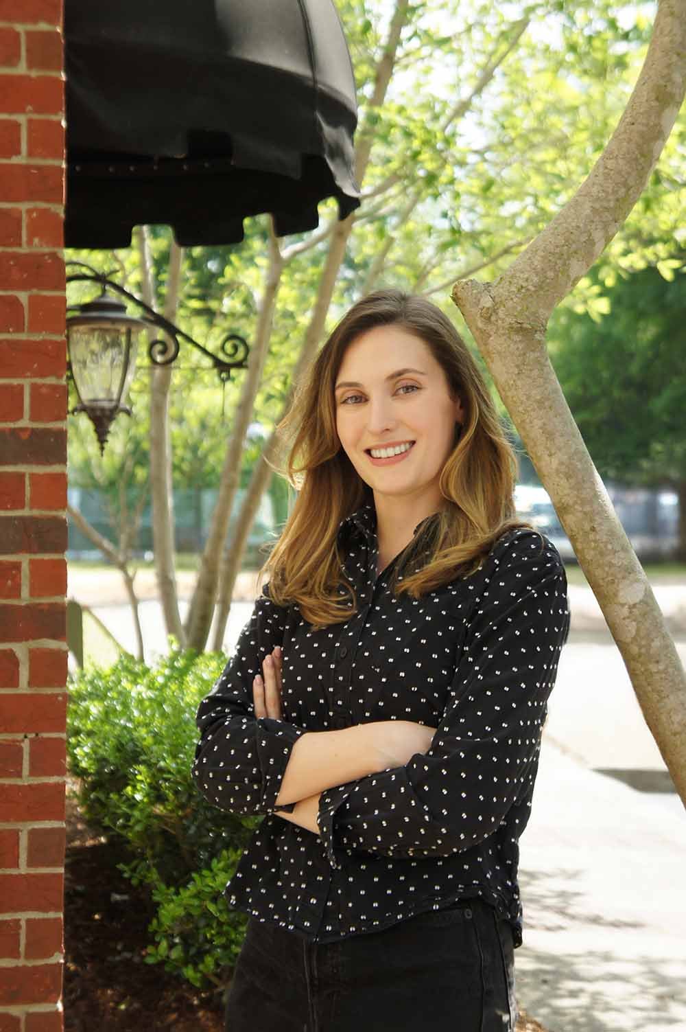 Dr. Danae Rollet standing outside Summit Neuropsychology, Franklin, TN.