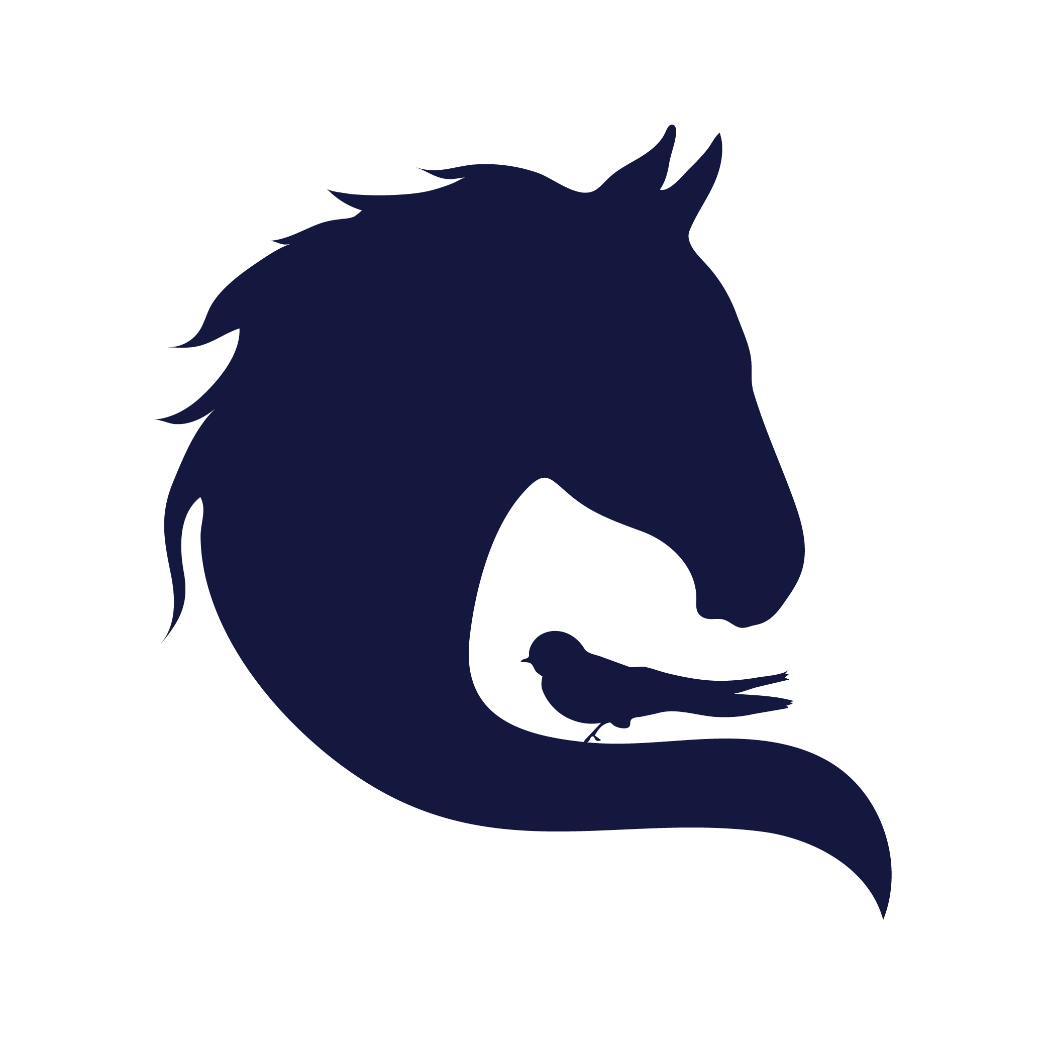 Silhouette of a dog with spiked hair on a black background.