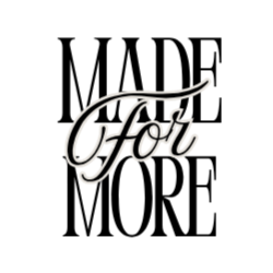 Close-up of a black background with white cursive text that says 'For'.