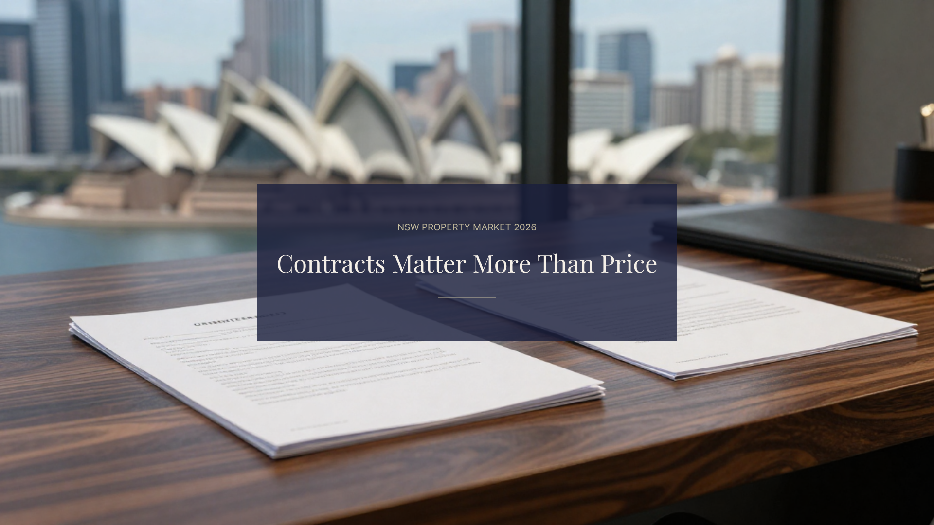 The 2026 NSW Property Market — Why Contract Terms Matter More Than Price  