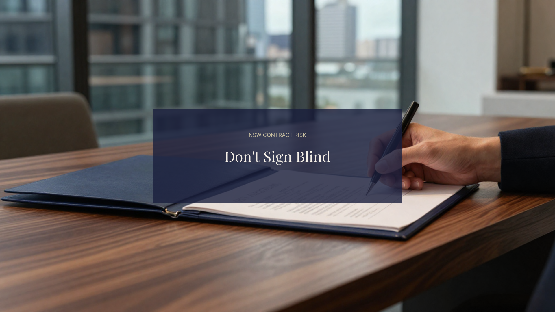 Don’t Sign a NSW Contract Before You Understand These 5 Clauses