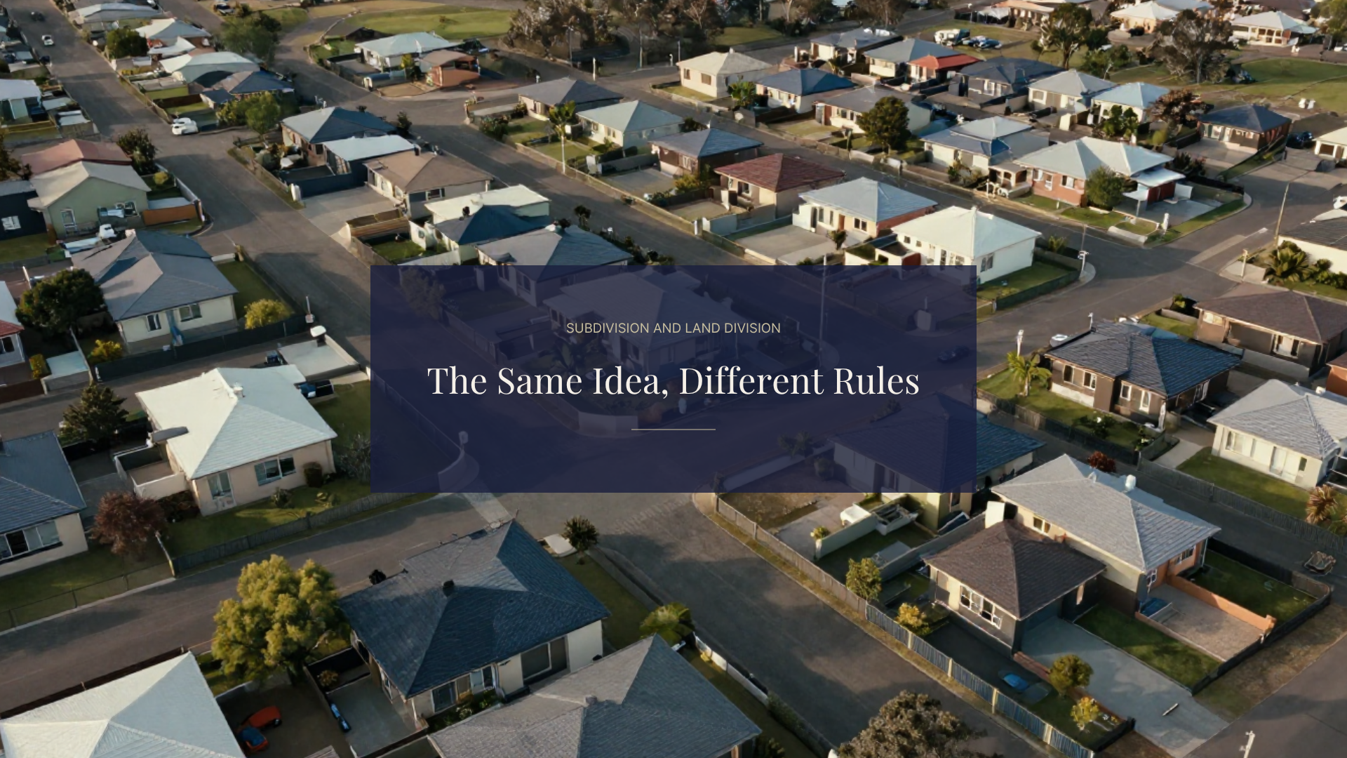 Subdivision and Land Division in NSW vs SA — The Same Concept Under Different Rules
