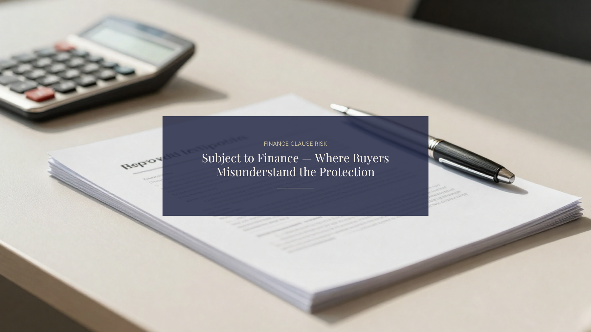 Finance Clauses in NSW &amp; SA — Where “Subject to Finance” Can Fail Buyers