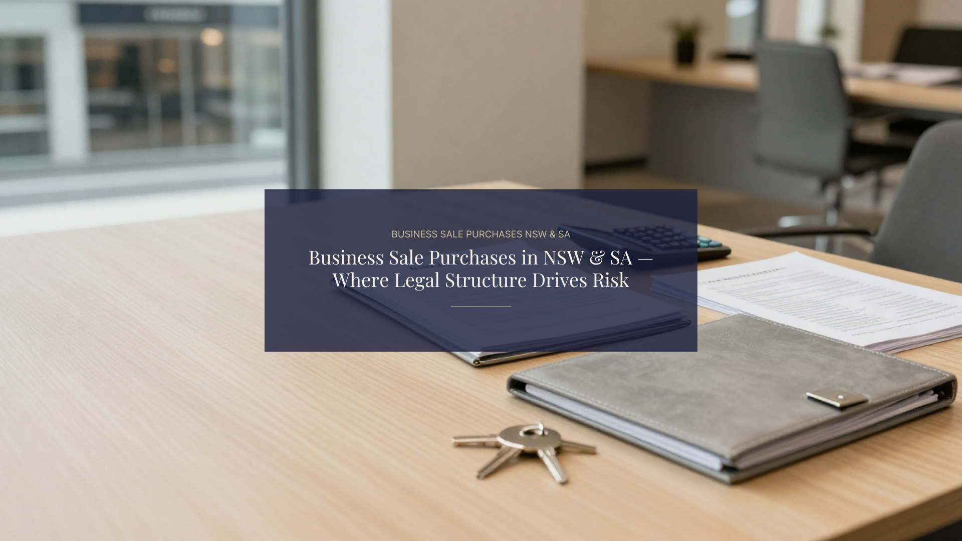 Business Sale Purchases in NSW &amp; SA — Where Legal Structure Drives Risk