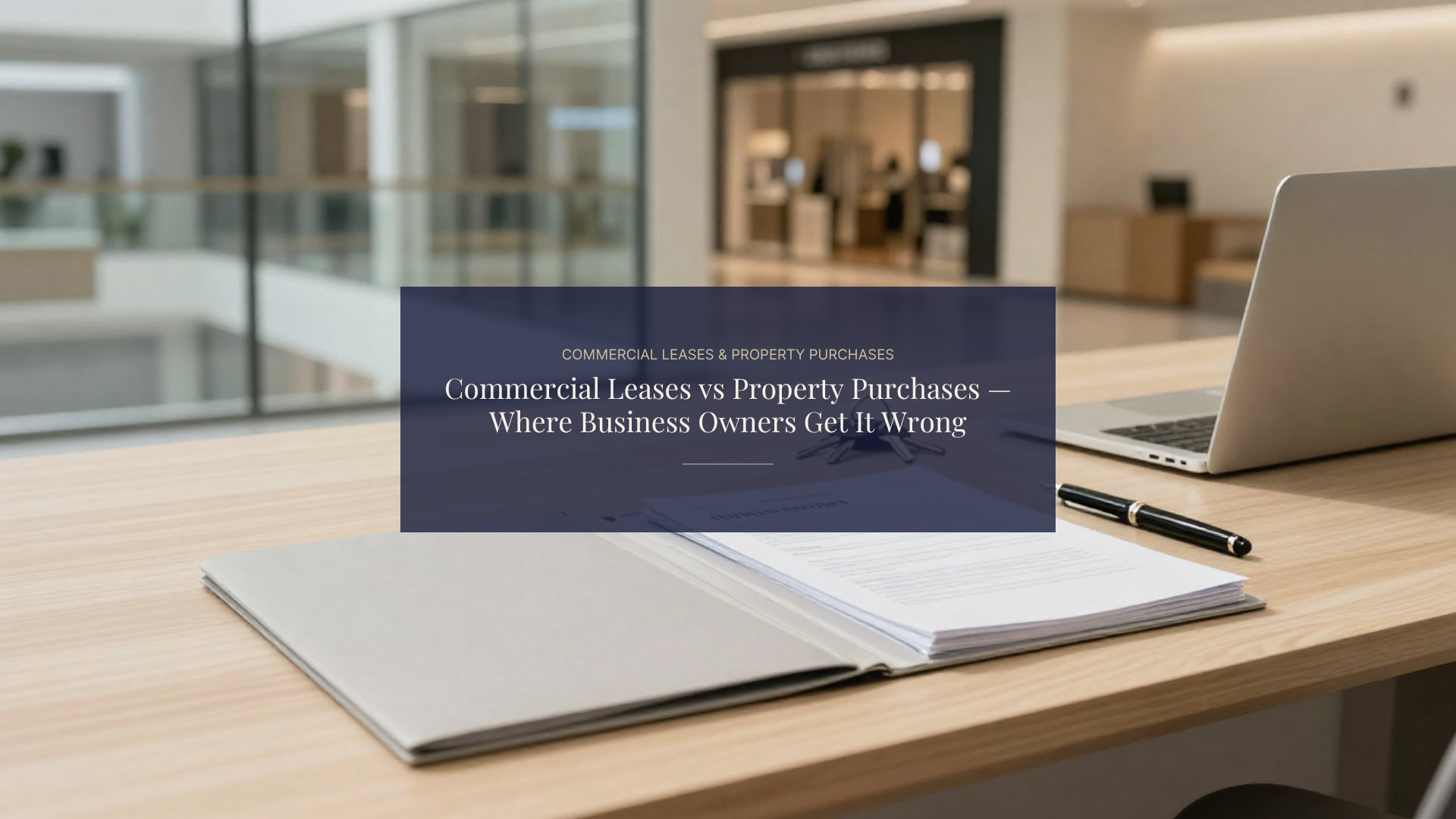 Commercial Leases vs Property Purchases — Where Business Owners Get It Wrong