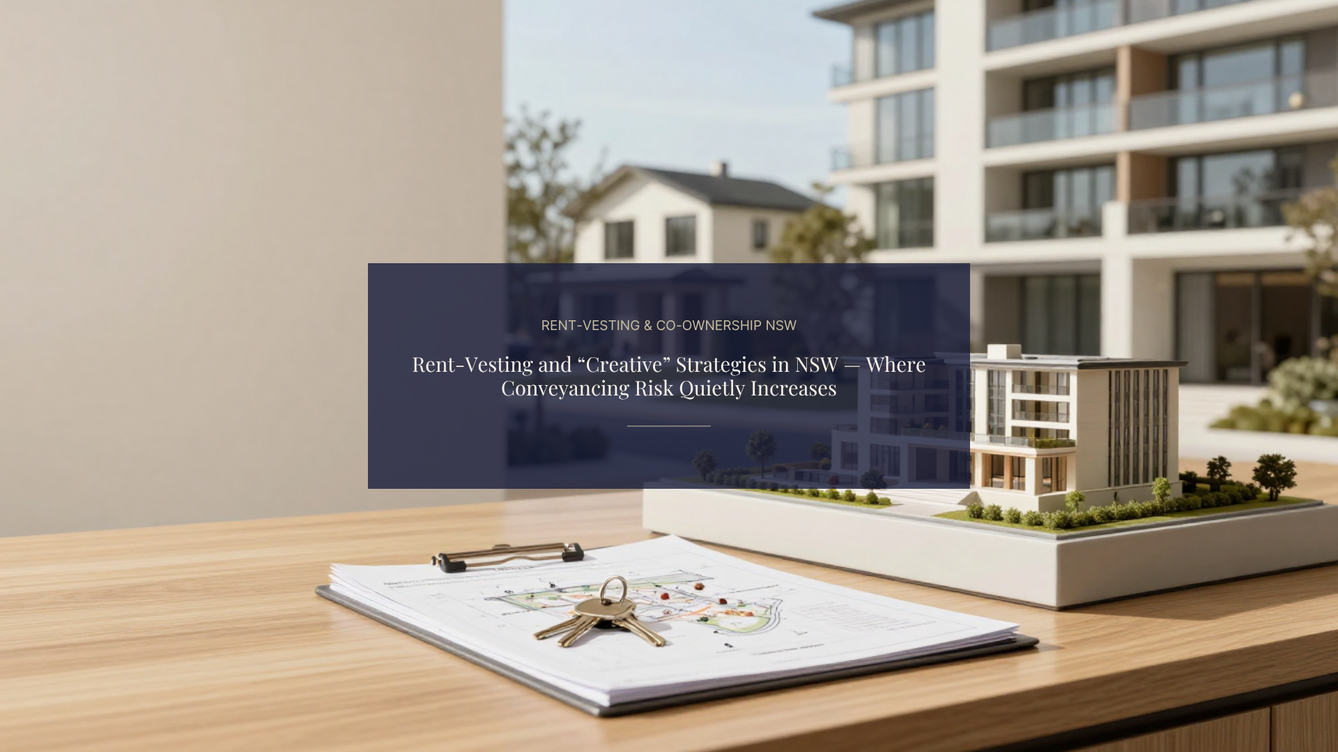 Rent‑Vesting and “Creative” Strategies in NSW — Where Conveyancing Risk Quietly Increases
