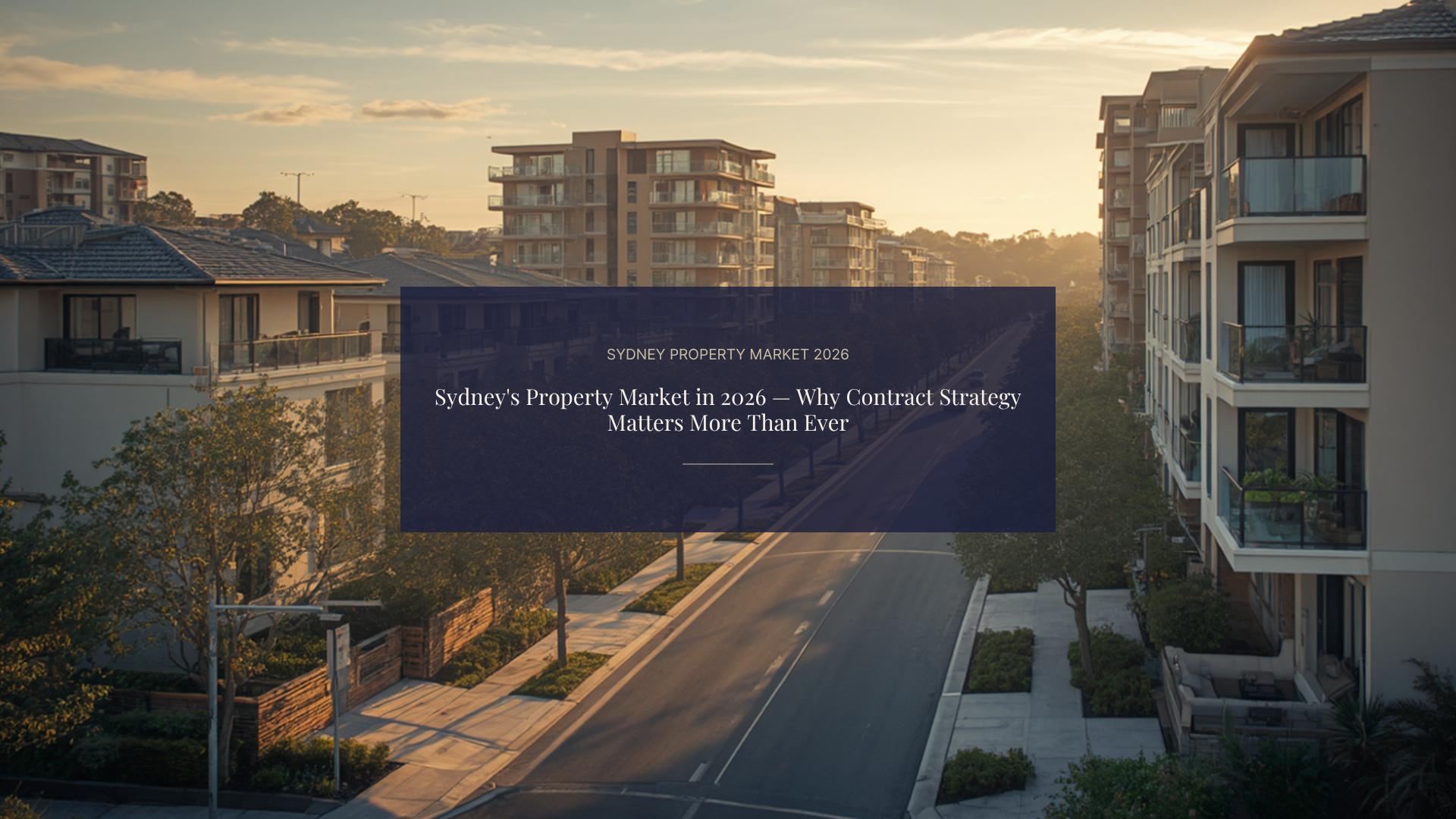 Sydney Price Softening and Auction Shifts — Where Contract Timing Now Carries More Weight