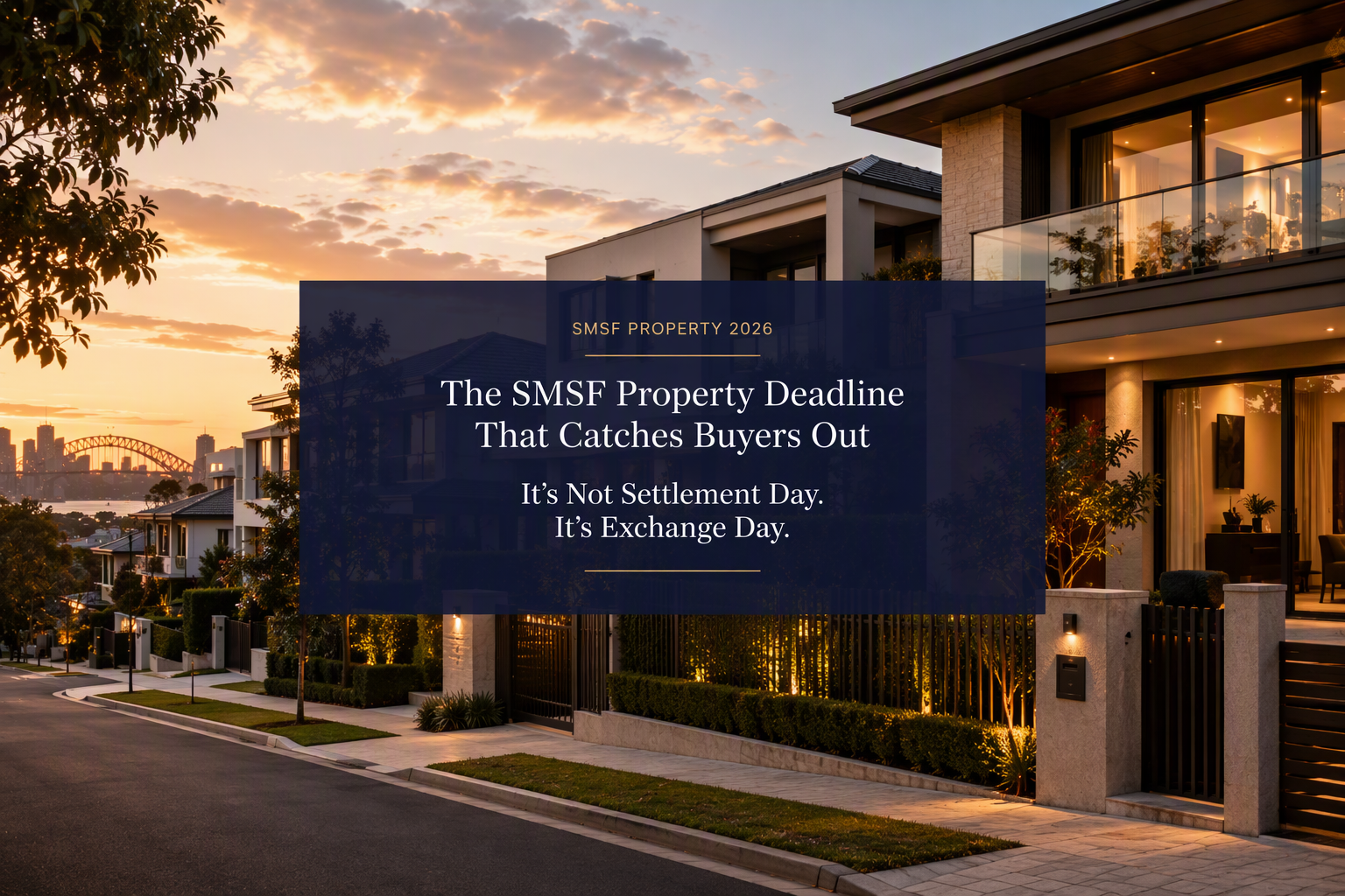 The SMSF Property Deadline That Catches Buyers Out- It's Not Settlement Day, It's Exchange Day