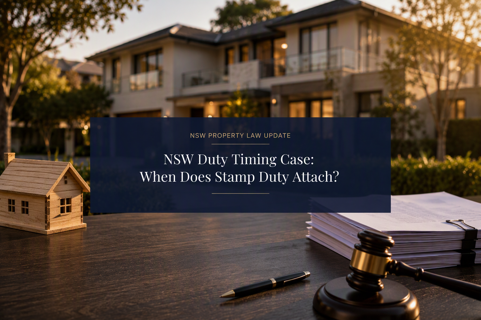 NSW Duty Timing Case: When Does Stamp Duty Attach?
