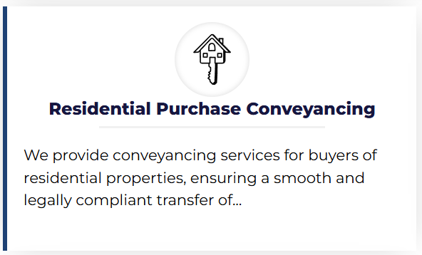 Image depicting a residential purchase conveyancing process with legal documents and a house model on a desk.
