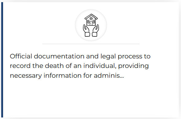 Official documents outlining the legal process for recording an individual's death.