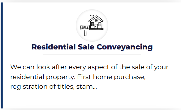 Image depicting a residential sale conveyancing process with documents and a house model on a desk