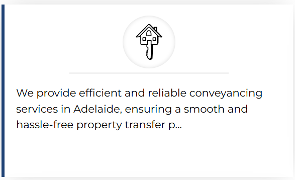 1. Image depicting a property transfer document for a real estate transaction in Adelaide, showcasing legal details and signatures.