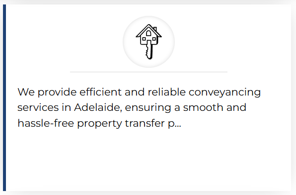 Image depicting a property transfer document for a real estate transaction in Adelaide, Australia.