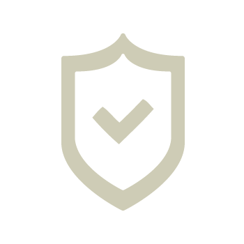 Shield icon with a checkmark in the center.