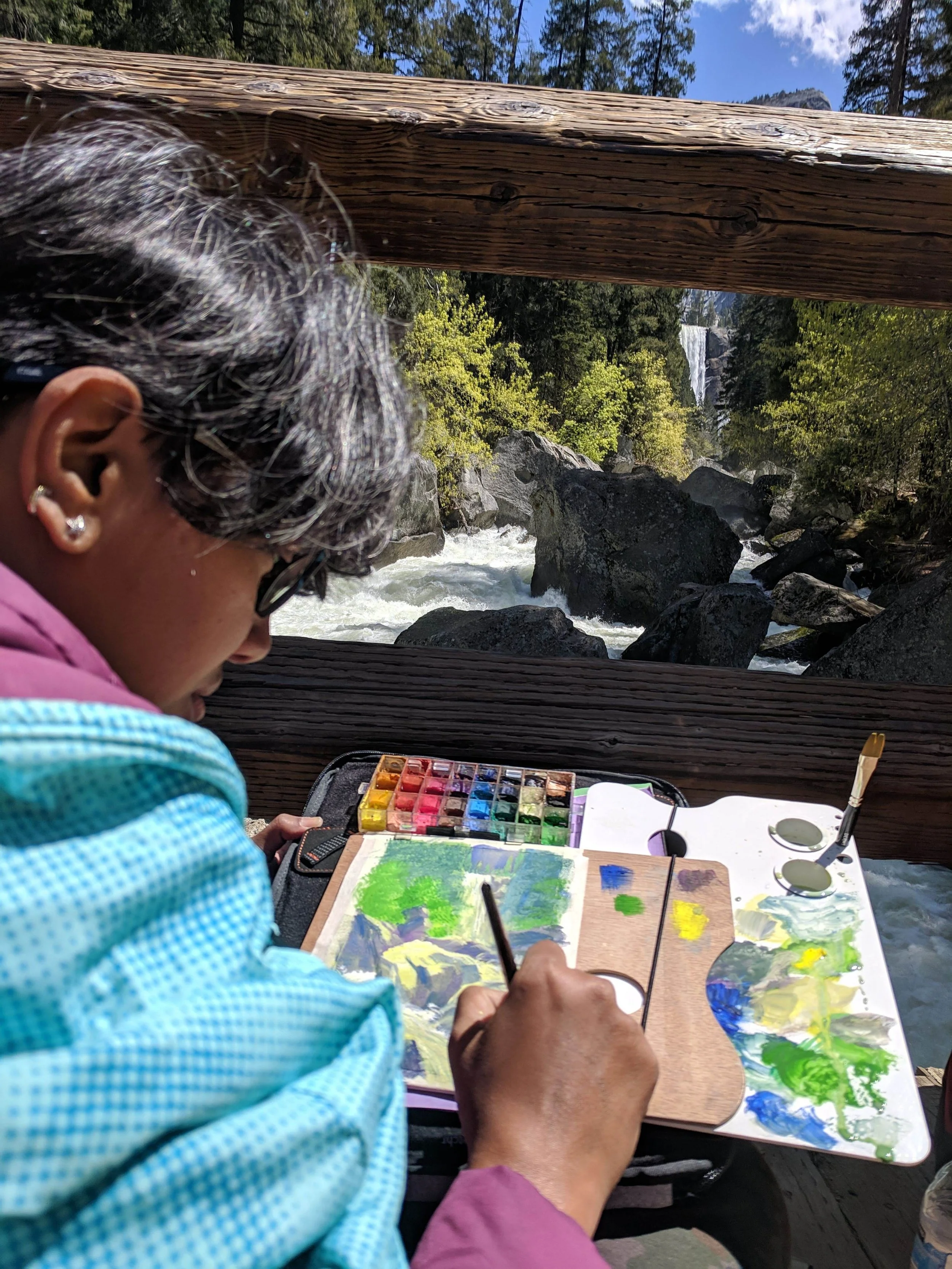 Landscape Painting with Gouache on Location Workshop for kids in Reading