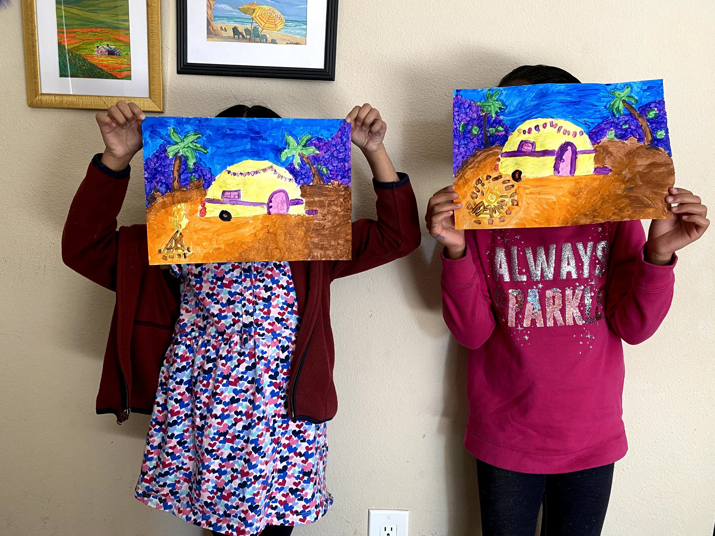Kids enjoying creative activities in Holiday Creative Camp at Creative Oasis in Reading