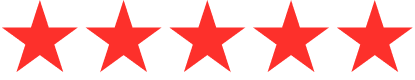Five red stars arranged in a horizontal line.