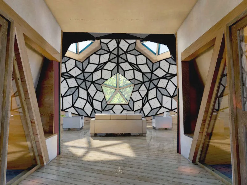 Penrose Tiling Geodesic Dome Interior Ceiling