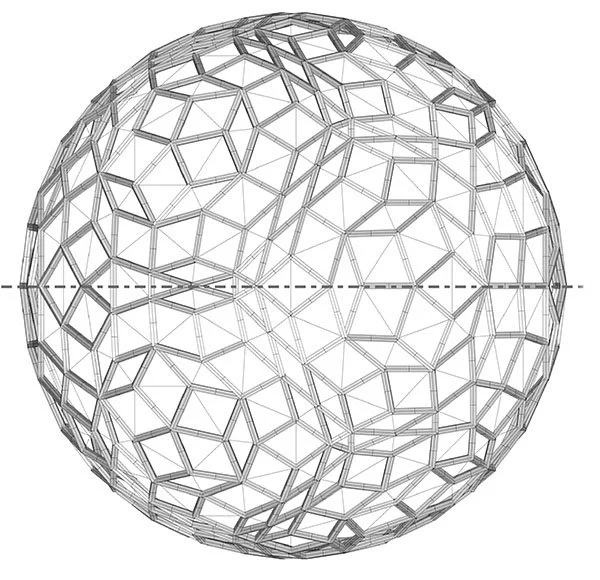 Penrose Tiling Geodesic Dome