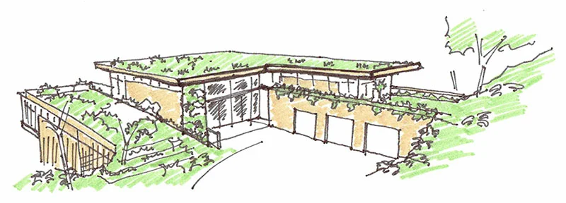 Mercer Island Terraced House Green Roofs