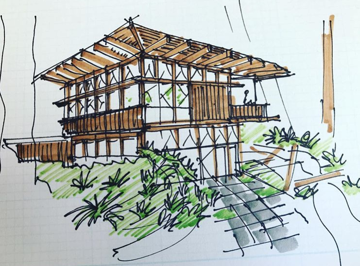 Sketch for Green Building Vashon Island Shed Roof
