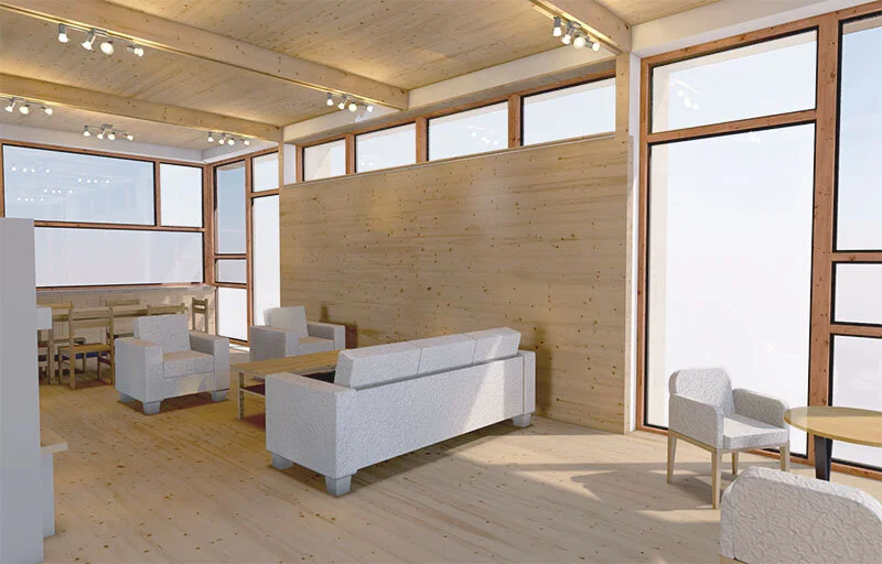 Modular Prefab with Cross Laminated Timber CLT Interior