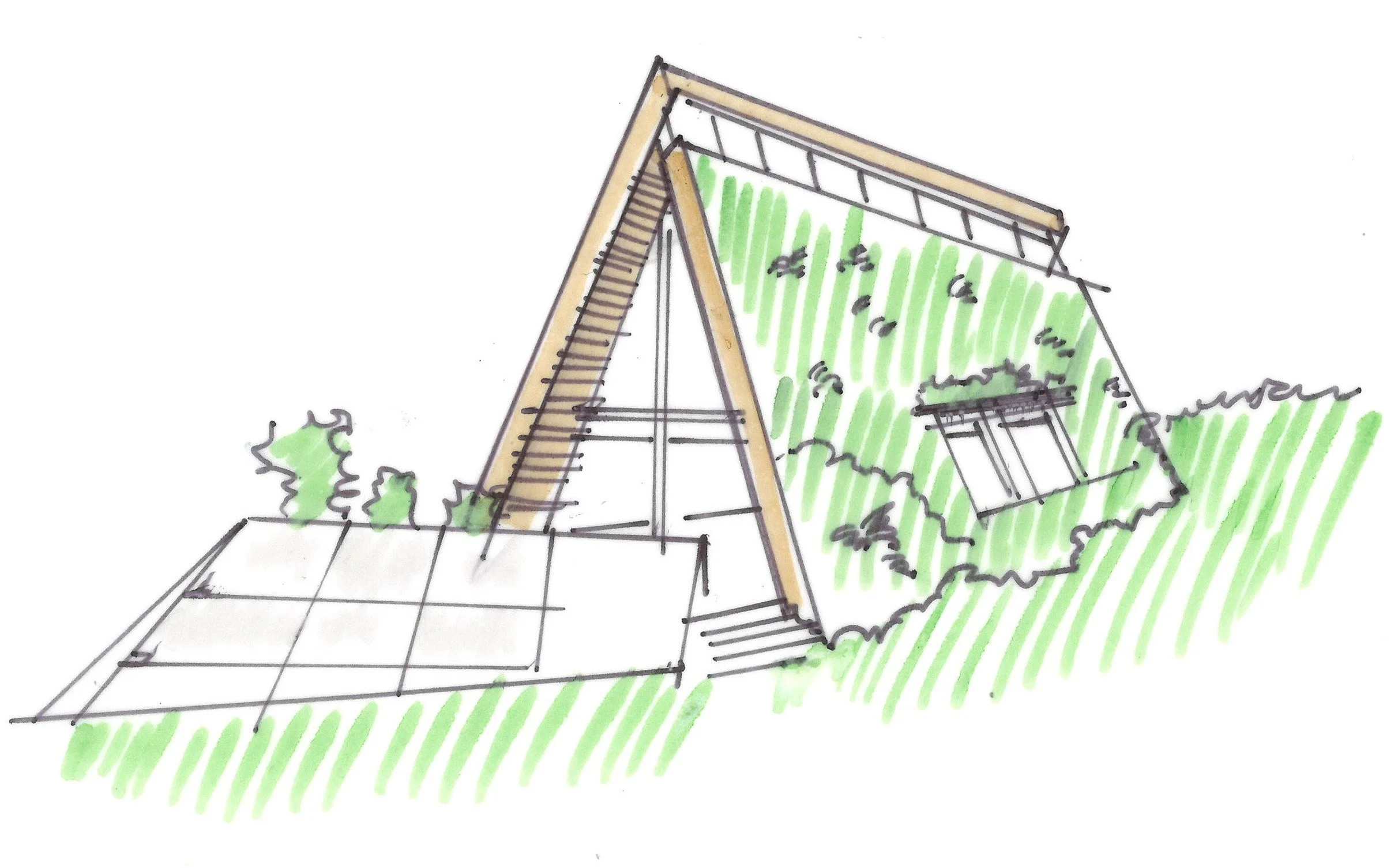 A-Frame House Earth Bermed Vashon Island