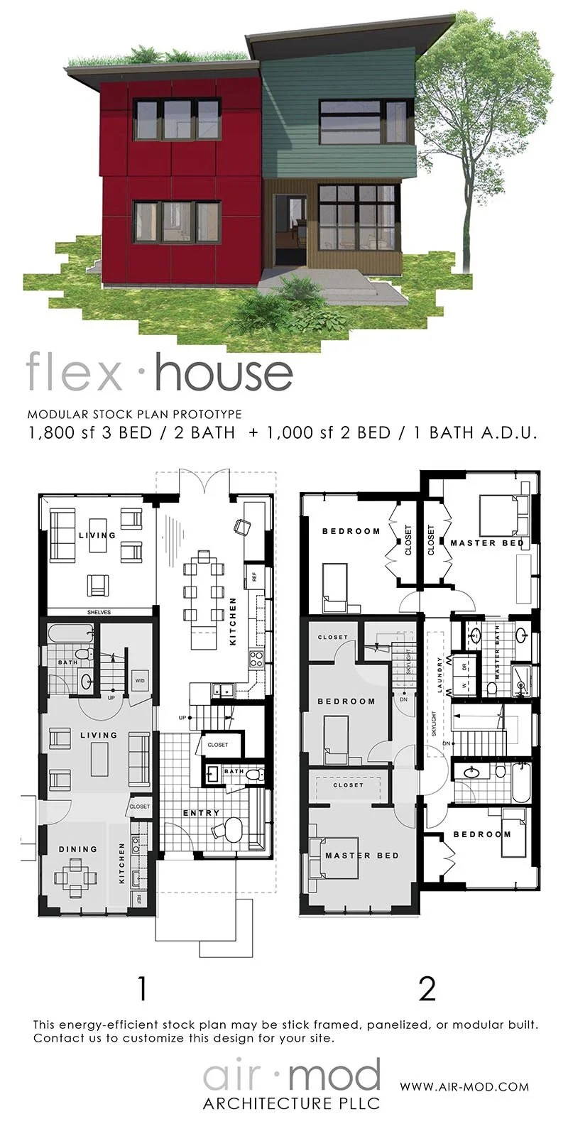 FlexHouse - Attached ADU Modular Home