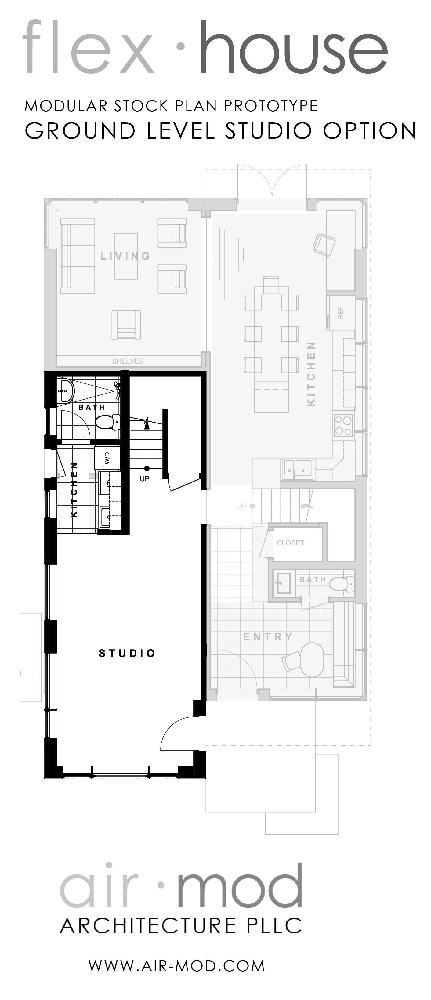 FlexHouse - Attached ADU Studio Modular House