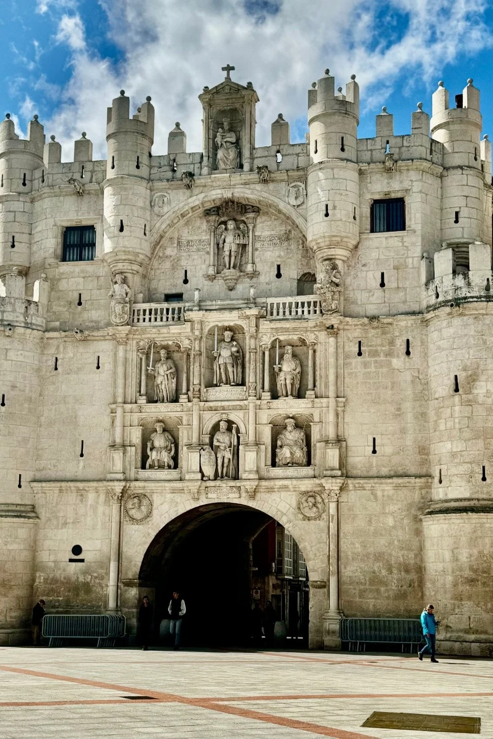 Camino Frances Burgos Arco de Santa Maria Gate detail
