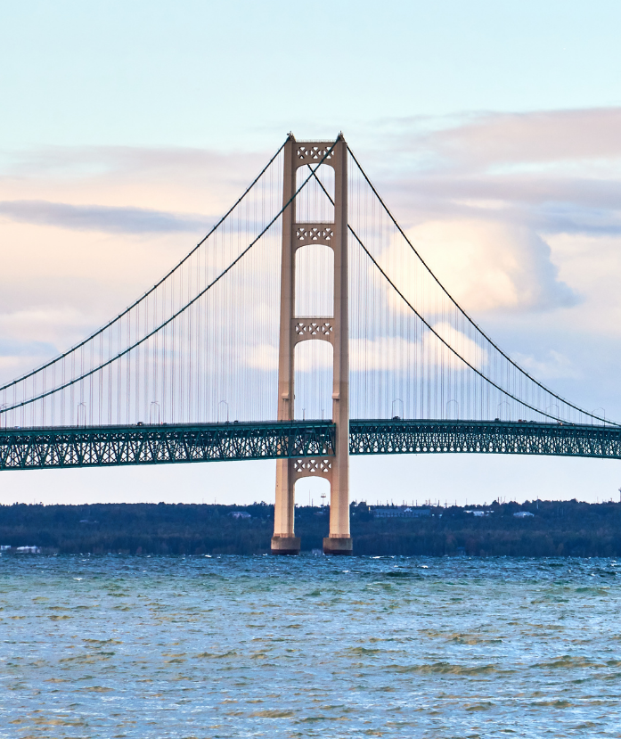 suspension bridge over water